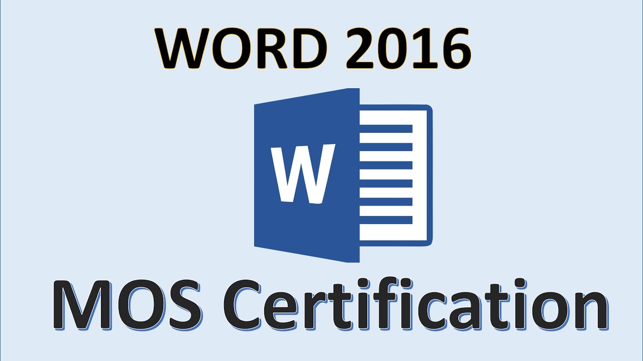 Microsoft Office Specialist Word 2016 Logo